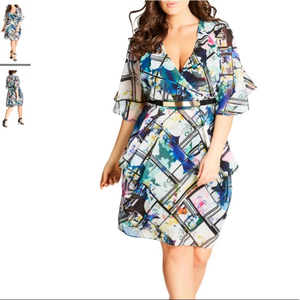 Orchid Wrap Dress by City Chic